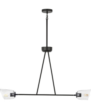 Keppe 2-Light Linear Pendant Dark Bronze