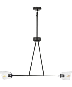 Keppe 2-Light Linear Pendant Dark Bronze