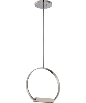 14"W Cirque 1-Light Pendant Polished Nickel