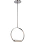14"W Cirque 1-Light Pendant Polished Nickel