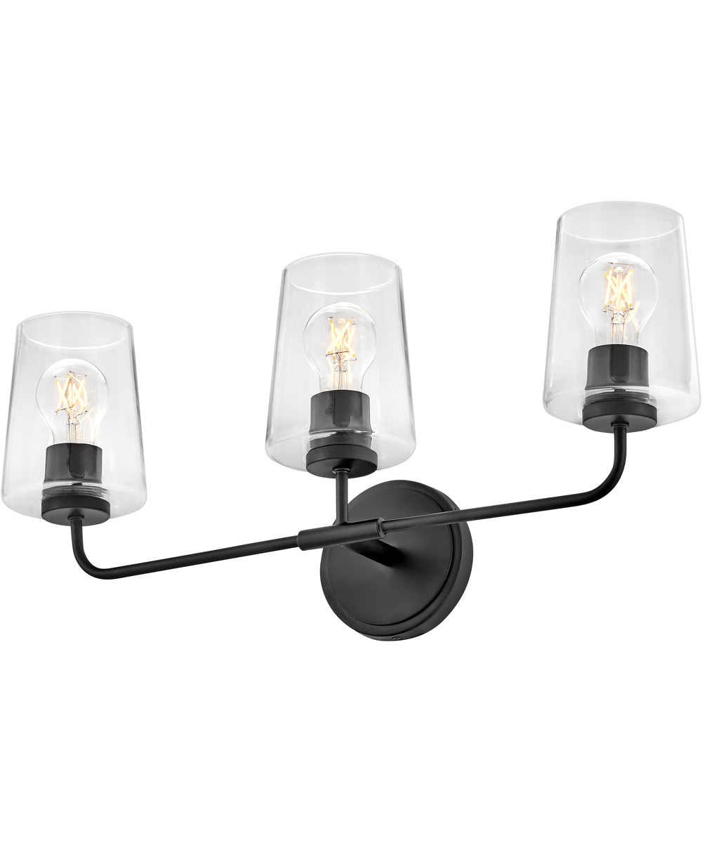 Kline 3-Light Medium Three Light Vanity in Black