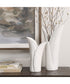Leafscape White Vases Set of 2