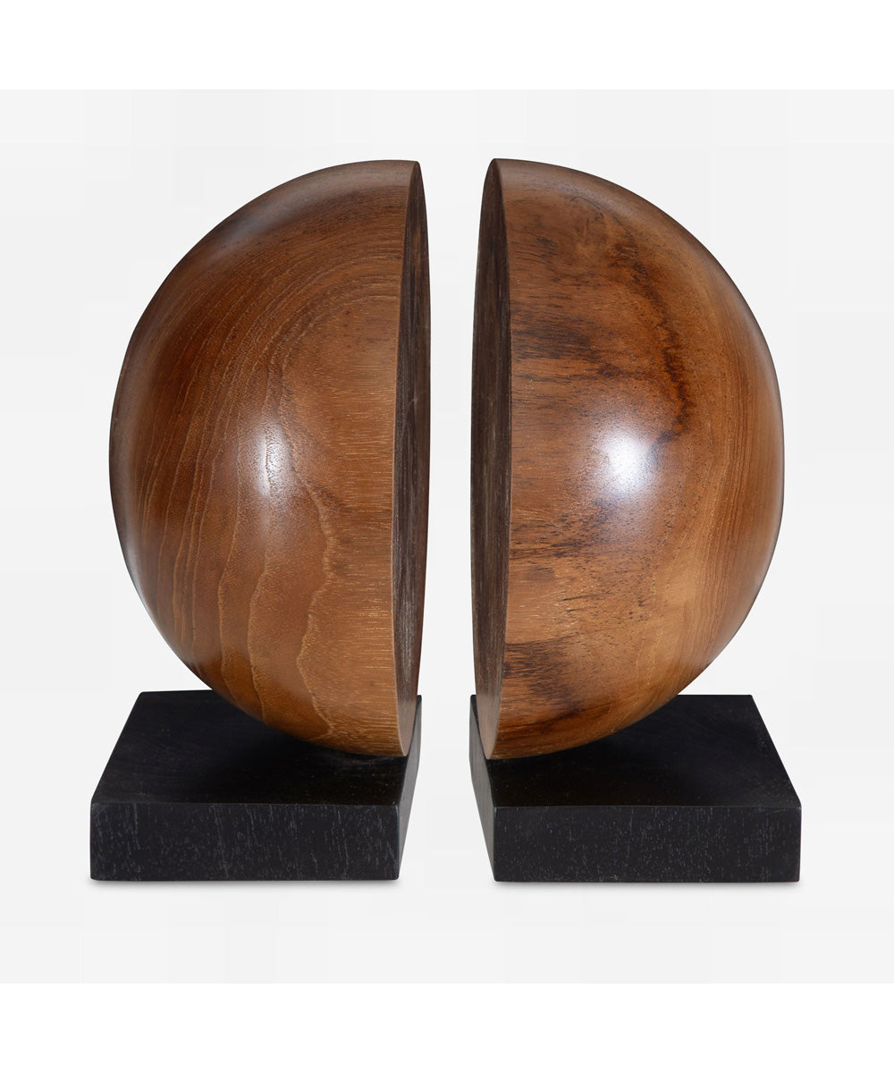 Teak And Noir Bookends Set of 2