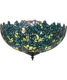 18" Wide Nightfall Wisteria Flushmount