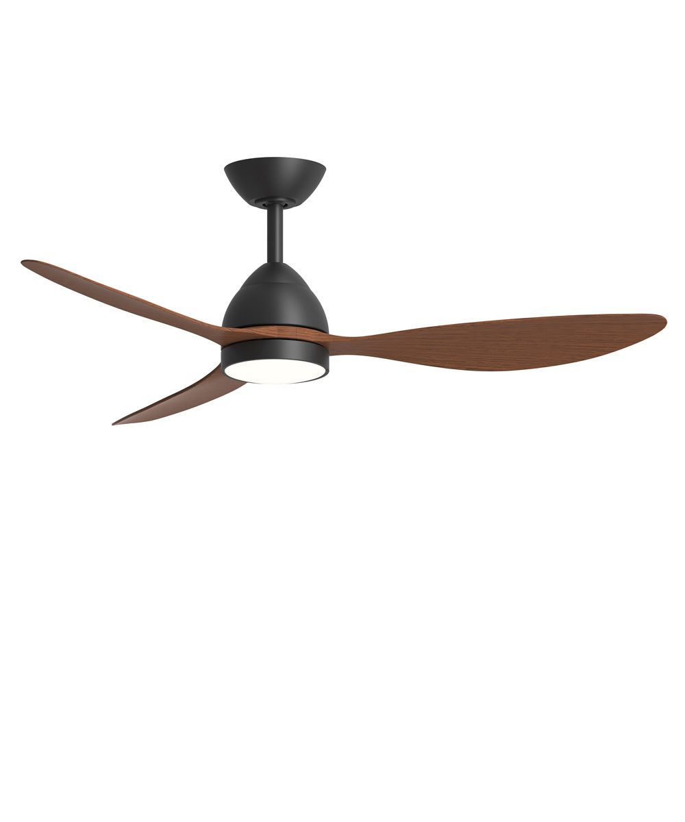 Drifter 52 inch Outdoor Fan w LED Black / Walnut