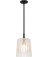 Gray Small 1-light Mini Pendant Matte Black
