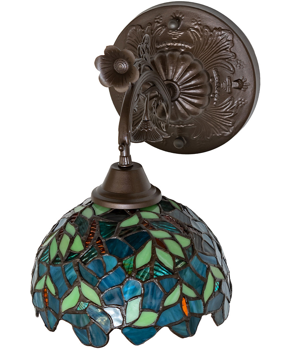 8" Wide Nightfall Wisteria Wall Sconce