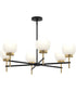 Rigsby 6-Light Medium Chandelier Matte Black and Brushed Gold