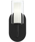 Mack 1-Light Wall Sconce with Layered Glass Shade Matte Black