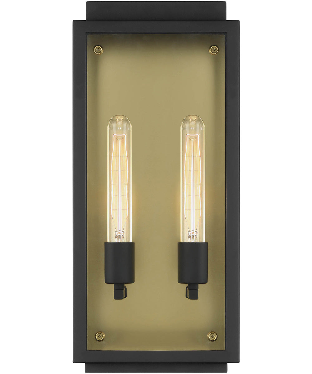 Twilight 2 Light Wall Lantern Black