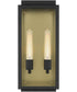 Twilight 2 Light Wall Lantern Black