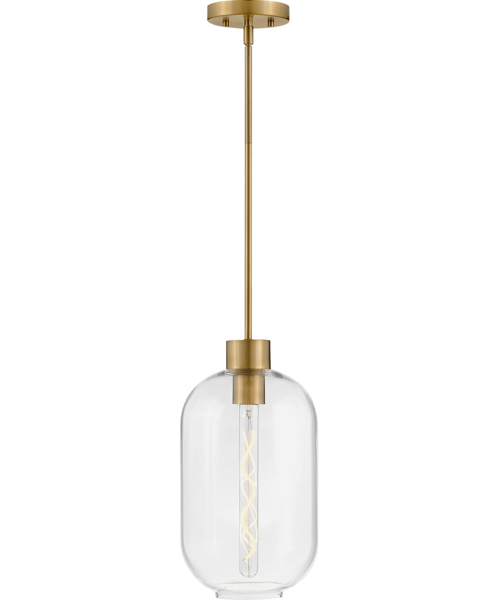 Greer 1-Light Small Pendant in Lacquered Brass