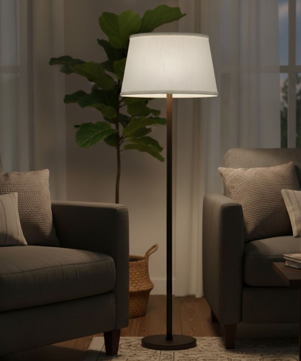 12x14x9 Global White Tapered Drum Hardback Lampshade