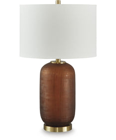 Farberman Glass Table Lamp Amber
