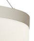 18"w Mercel 3-Light Modern Drum LED Pendant Satin Nickel Finish with White Linen Shade