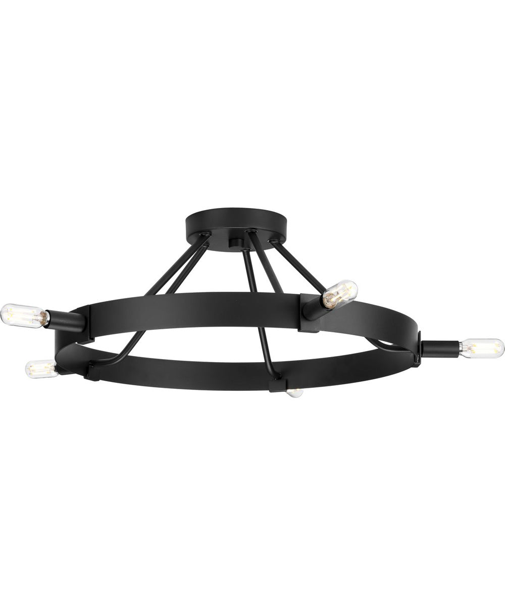 Breckenridge 5-Light Semi-Flush Mount Matte Black