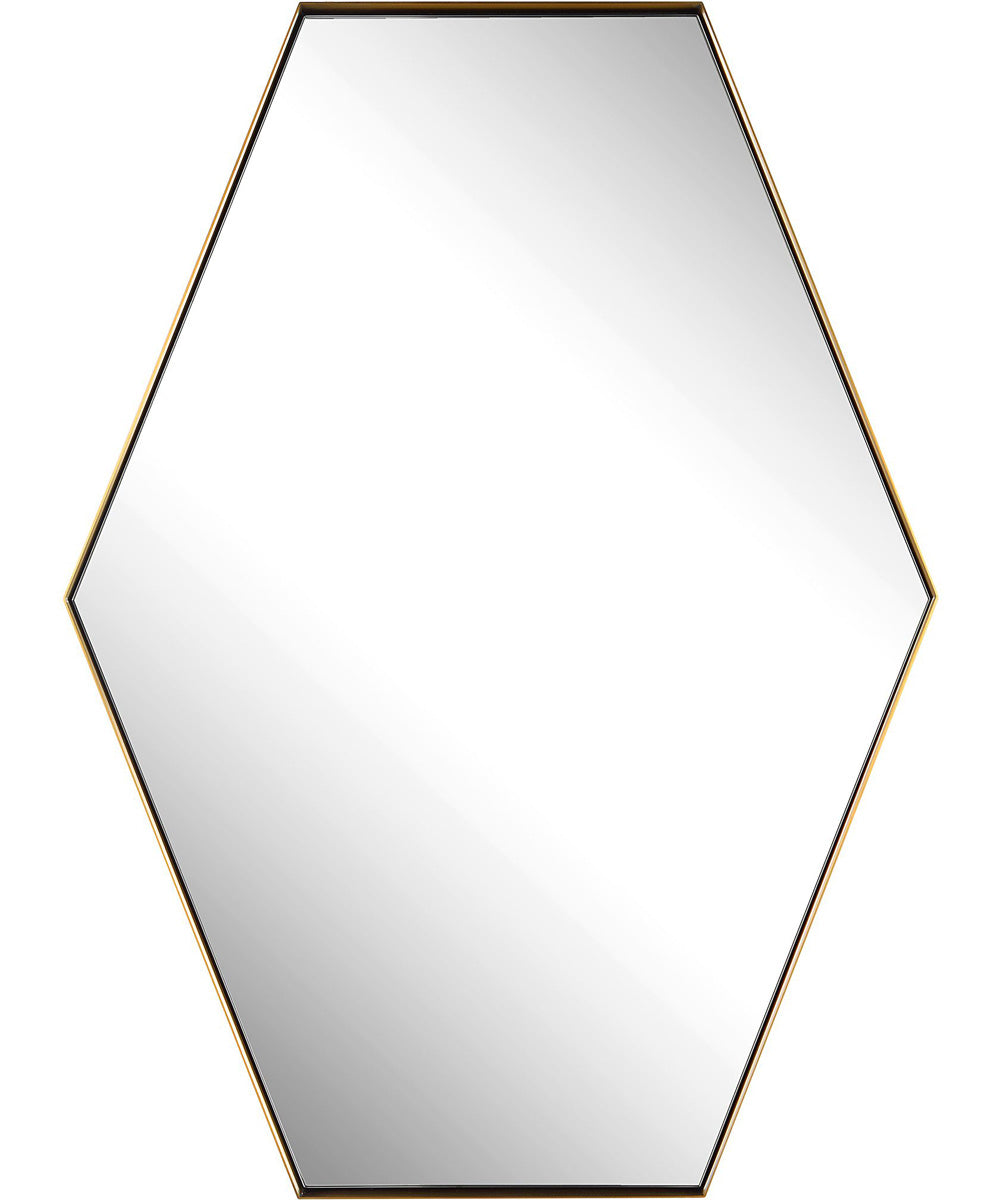Ankara Brass Hexagon Mirror