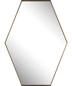 Ankara Brass Hexagon Mirror