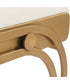 Accent Furniture with Fabric Cushion Antique Brushed Brass