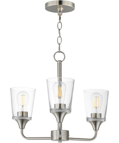 Hudson 3-Light Chandelier Satin Nickel