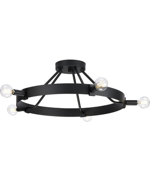 Breckenridge 5-Light Semi-Flush Mount Matte Black