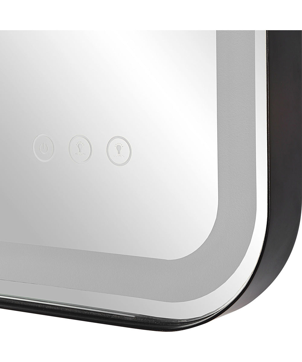 Crofton Lighted Black Vanity Mirror