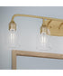 Ilia 4-Light Bath Vanity with Clear Glass Shade Brushed Gold