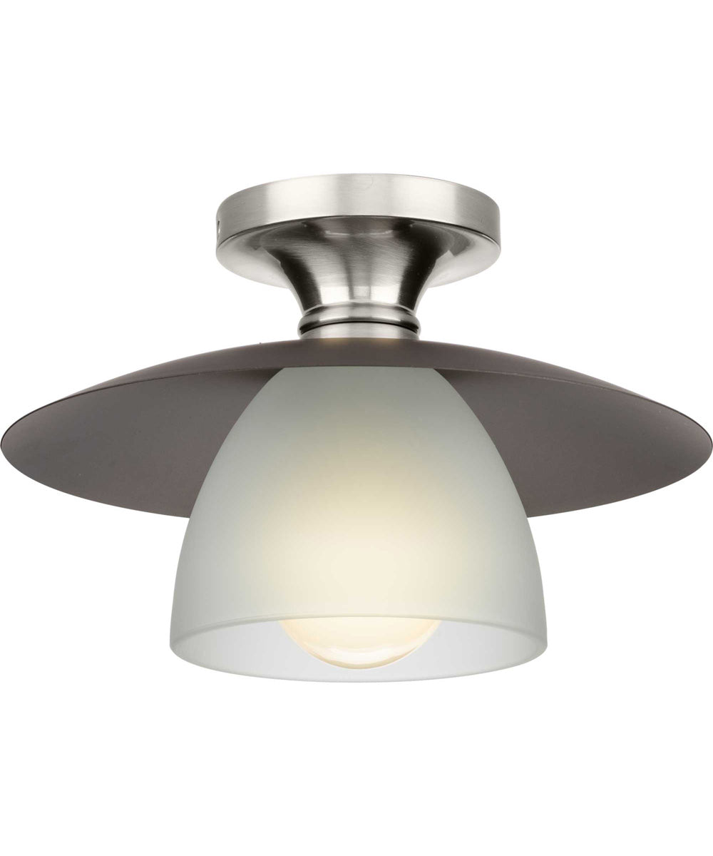 Trimble 1-Light 12"  Semi-Flush Mount Brushed Nickel