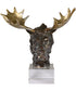 Moose Bust Bronze Sculpture