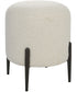 Arles White Shearling Ottoman