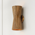 Nadeau 2-Light Sconce Light Wood and Patinaed Brass