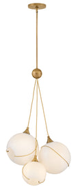 Skye 3-Light Large Three Light Pendant in Heritage Brass