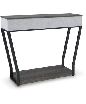 Sethlen Console Sofa Table w/Speaker Gray/Black