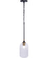 Council 1-Light Lighting Flat Black/Satin Brass