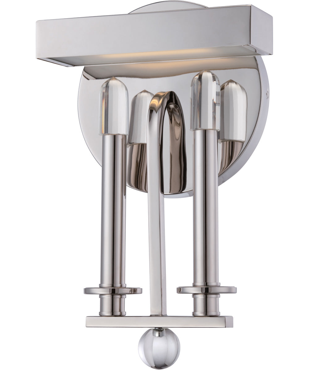 8"W Harow 1-Light LED Vanity & Wall Polished Nickel