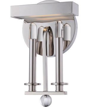 8"W Harow 1-Light LED Vanity & Wall Polished Nickel