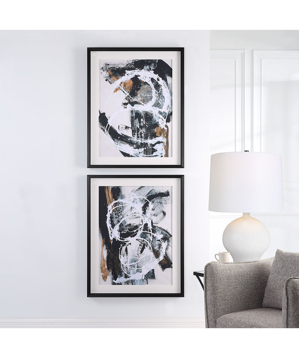 Winterland Abstract Prints Set of 2