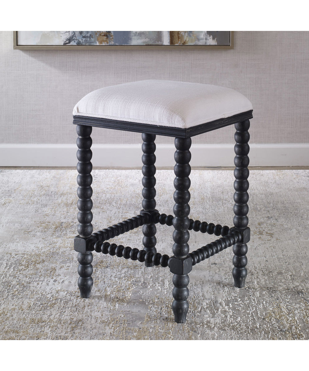 Pryce Black Backless Counter Stool