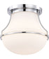 Valdora 1-Light Close-to-Ceiling Polished Nickel