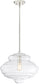 16"W Storrier 1-Light Pendant Polished Nickel / Clear