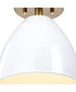 Biba 1 Light Semi Flush  Brushed Gold