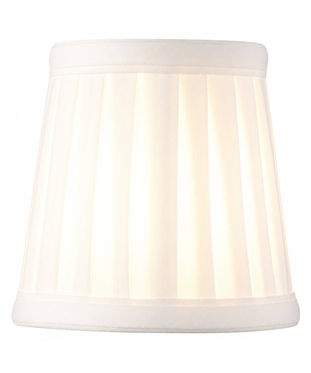 4"W x 4"H Down White Pleated Clip-on Candelabra Lampshade