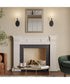Jheni 1-Light Wall Sconce with Clear Glass Shades Matte Black