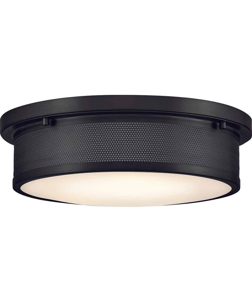 Pierce 3-Light Medium Flush Mount in Black