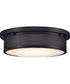 Pierce 3-Light Medium Flush Mount in Black
