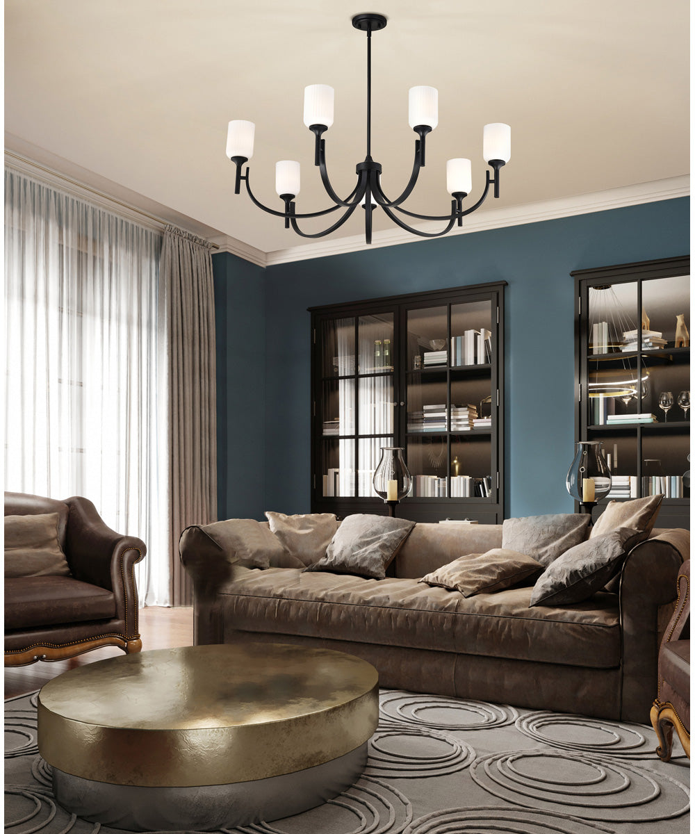 Solara 7-Light Chandelier Matte Black