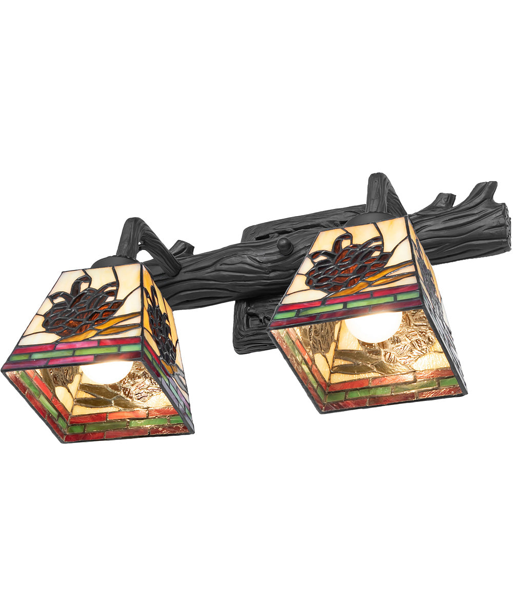 16" Wide Pinecone 2 Light Wall Sconce