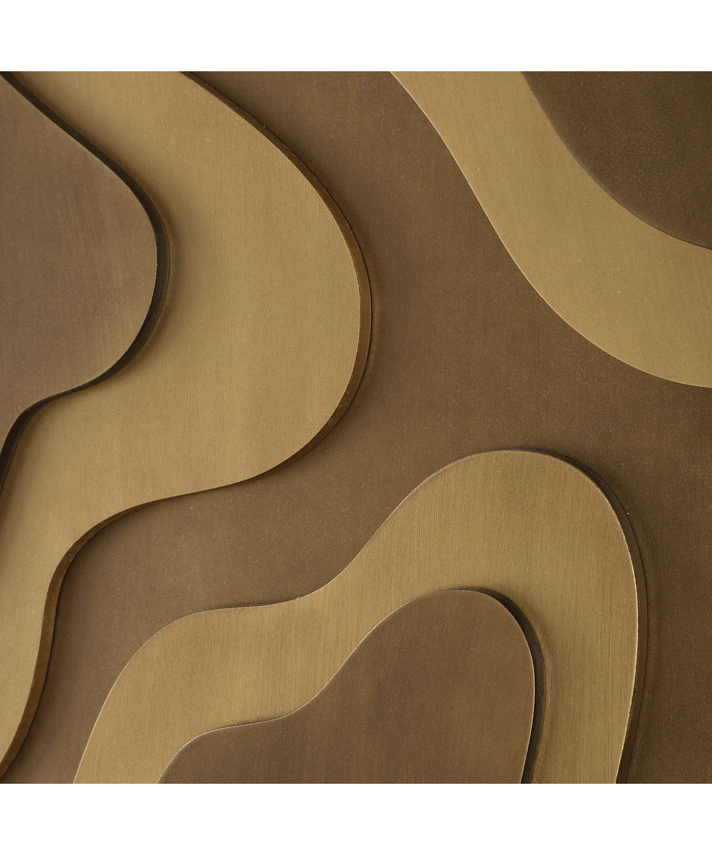 Golden Terrain Wooden Wall Decor Set of 2