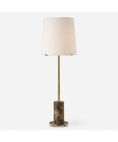 Sepia Brown Marble Buffet Lamp