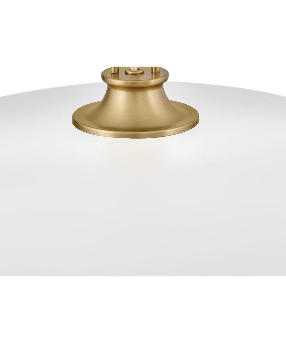 Sadie 1-Light Medium Dome Chandelier in Lacquered Brass